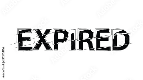 Expired Product Visual: A stark visual representation of the word EXPIRED, conveying a sense of finality and the passage of time. The bold, distressed font adds emphasis to the message