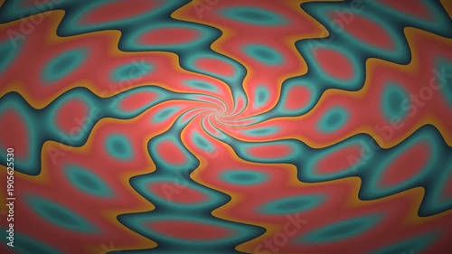 Colorful swirling pattern with vibrant hues of red, blue, and yellow creating a spiral effect