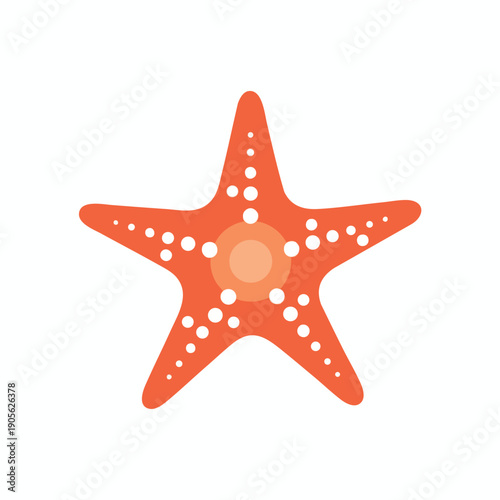 Stylized Starfish Illustration for Marine and Ocean Themed Designs