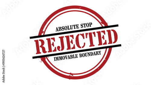Rejected Stamp: A close-up shot of a red rejected stamp on a clean surface. The stamp features bold text, and the overall design conveys a clear message.