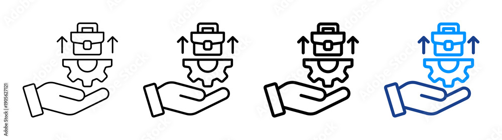 Fototapeta premium Career Services Icon Different Style Outline Collection Set