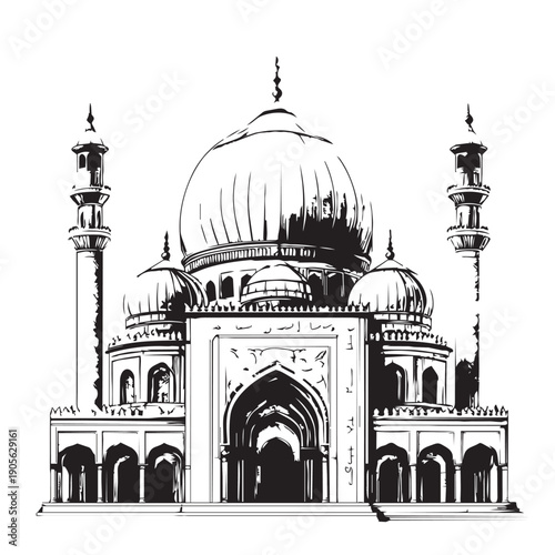 taj mahal vector illustration