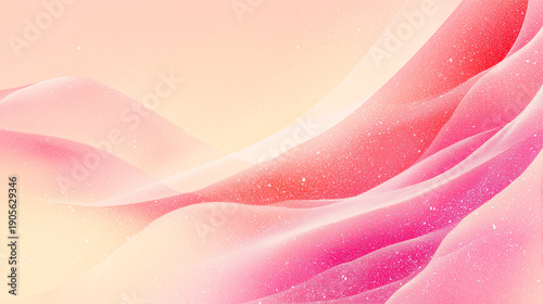 柔らかなピンク色の流動的なウェーブ背景