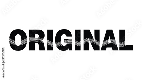 Original Textual Design: Bold, impactful text communicates the essence of authenticity and creative vision, presented with a unique textural element.