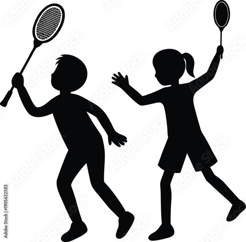 tennis player silhouette vector