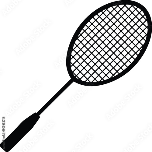 badminton racket isolated on white background