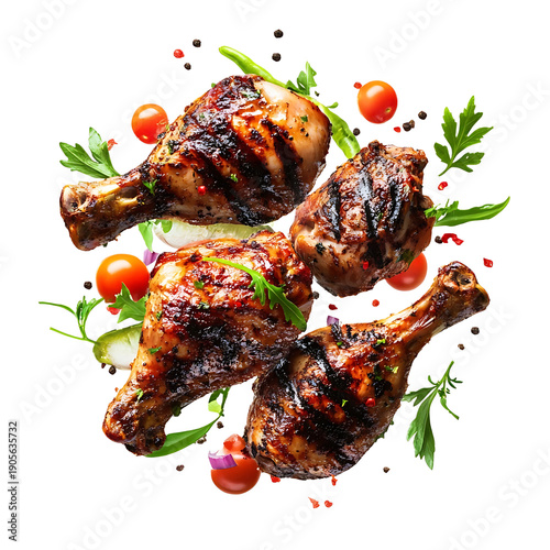 Grilled Chicken Legs with Herbs and Spices