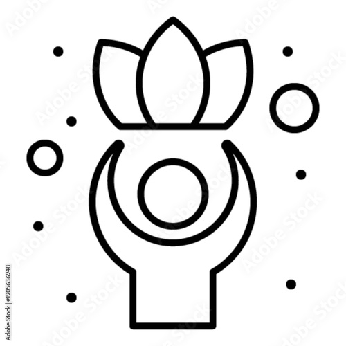 The Lotus Embrace: A symbol of enlightenment, peace, and spiritual growth, this image presents a stylized human form cradling a lotus flower, radiating serenity and harmony.