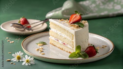 Strawberry layer cake
