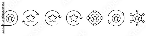 Reward vector set. premium Illustration sign collection.  Rating symbol. Star logo.