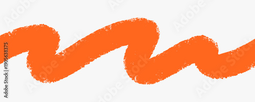 Hand-drawn abstract brush stroke with rough textureHand-drawn black abstract brush stroke with rough texture. Expressive wavy line for underline, highlight, accent or modern graphic design. Editable v