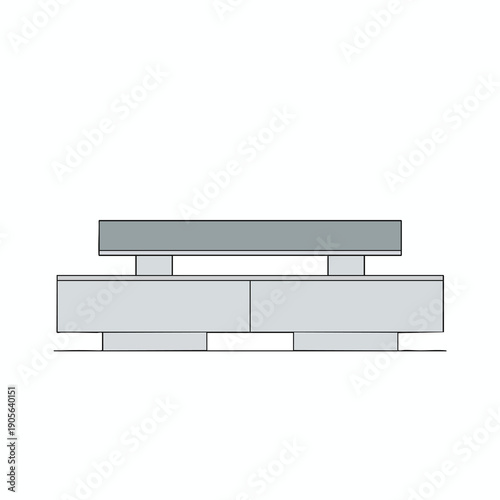 Modern Lego Block Stack with Geometric Design for Creative Building Projects