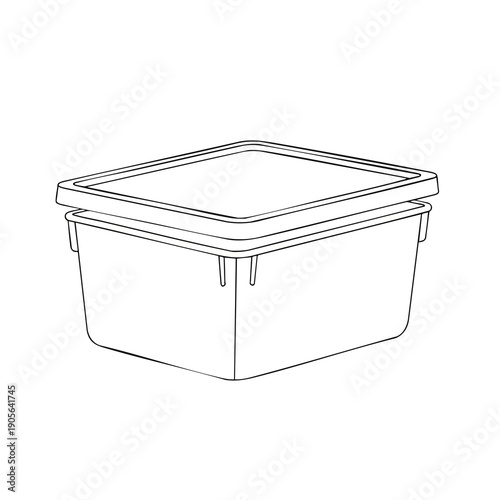 Empty Food Storage Container with Lid for Kitchen and Food Organization