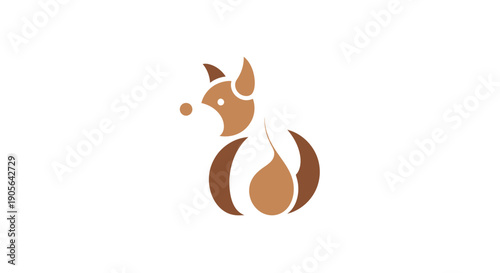 Cute cartoon horse vector illustration in a simple flat design style