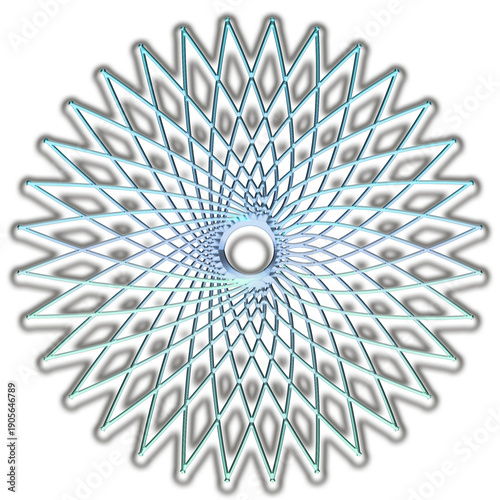 3d render of a waved service symbol on white background