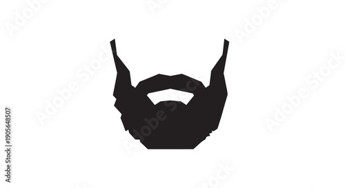 Iconic black beard illustration for grooming and style inspiration