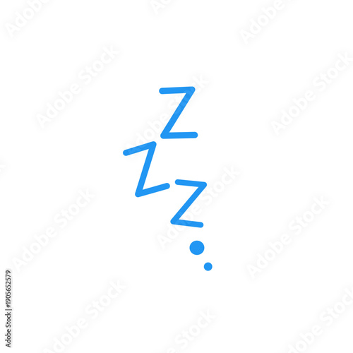 Blue zzz sleeping Doodle icon 