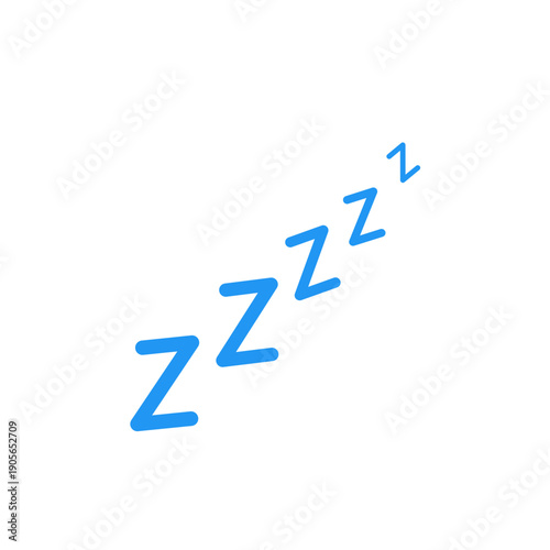 Blue zzz sleeping Doodle icon 