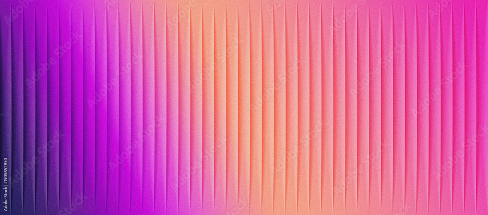 Obraz premium Vibrant gradient background with textured vertical lines transitioning from purple to pink to orange creating a colorful abstract wallpaper