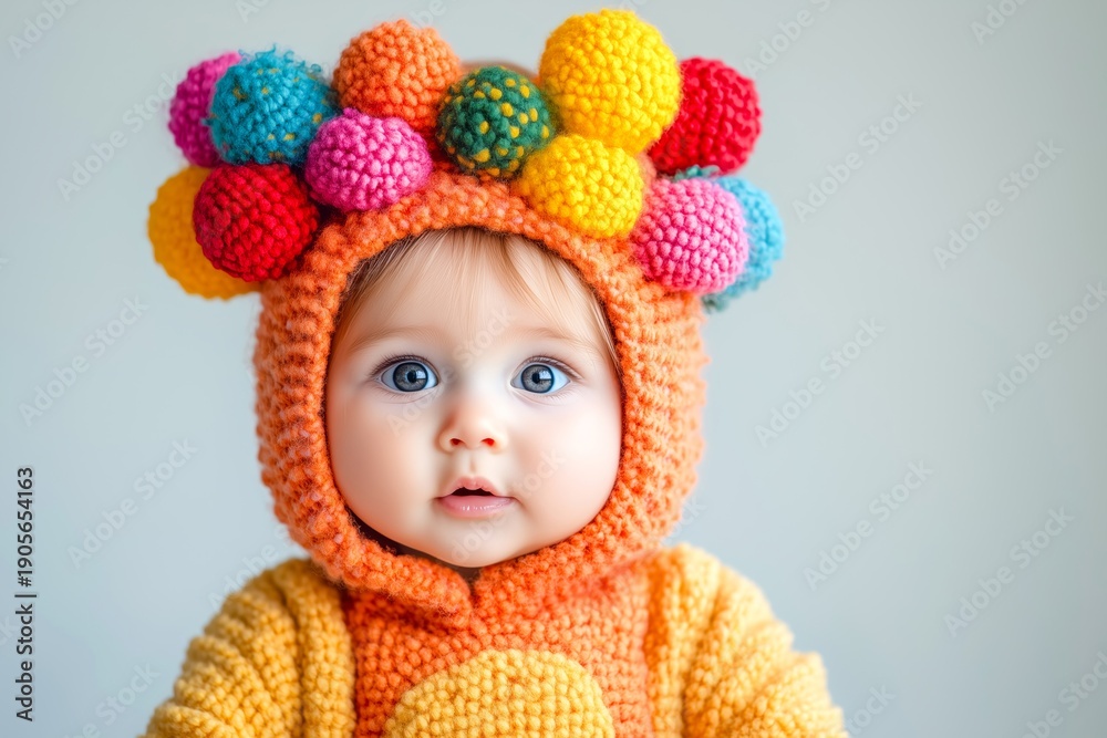 Fototapeta premium Joyful Happy Adorable Funny Baby Child In Costume Portrait