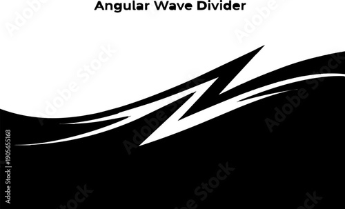 Abstract angular wave divider background for UI and website layouts