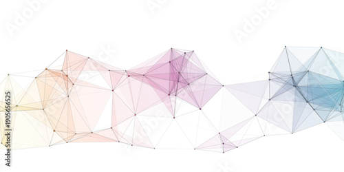 gradient network futuristic connection technology background with dots and line polygon shape. Structure molecule and communication. Template for science and technology presentation, Vector design.