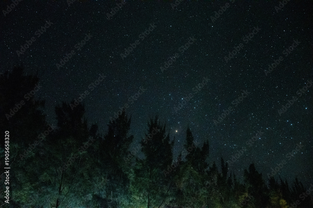 Fototapeta premium night sky with stars and clouds