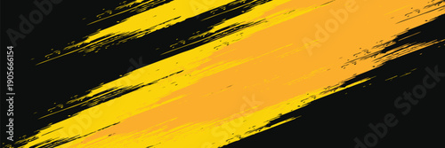 Yellow and black backdrop with dot halftone pattern element. Abstract brush grunge background. retro comic concept for your graphic design, banner or poster.