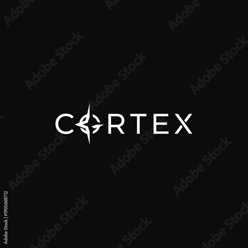 Modern CORTEX Brand Logo with Stylized Compass Star Symbol