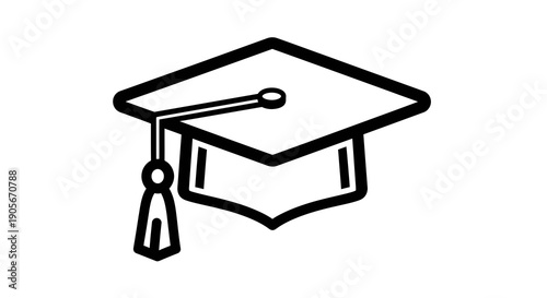 Academic achievement icon design representing graduation celebration and educational success