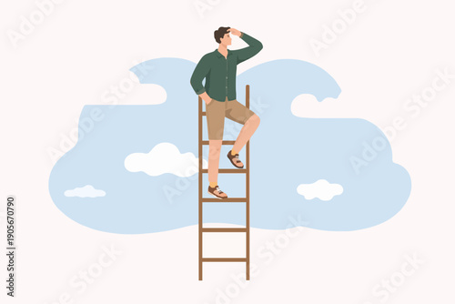 Man Looking Into Distance