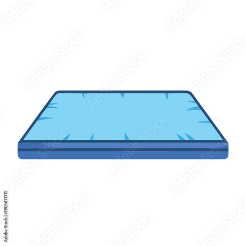 Soft Blue Gymnastics Mat for Exercise Training and Fitness