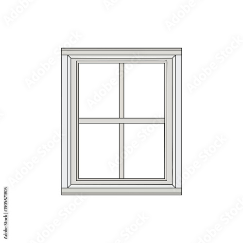 Elegant Window Frame with Clear Glass for Modern Home Design