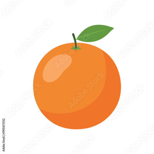 Vivid Orange with Leaf Fresh Fruit for Healthy Eating and Nutrition