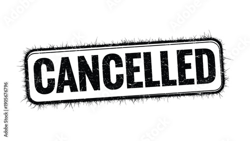 Cancellation Stamp: A bold stamp declares a cancellation, with a sense of finality. A statement of closure and revocation.