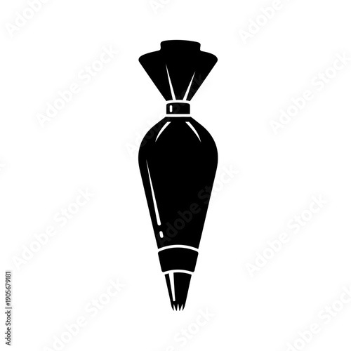 Vector silhouette of a pincushion with needles, sewing accessory, black shape on white background, tailor craft icon.