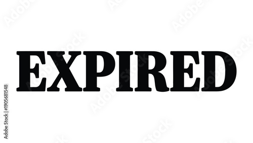 Expired: A bold declaration of expiration, cleanly presented.