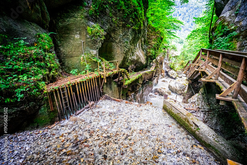 Hiking through the Seisenberg Gorge near Lofer in the Salzburg region of Austria 2025