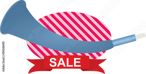 Mega sale notice. vector illustration