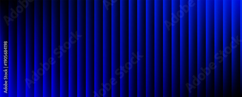 A visually striking abstract composition featuring luminous vertical lines in a vibrant blue hue against a deep, dark background, evoking a sense of advanced technology and digital.