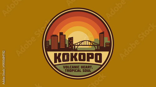 Kokopo Cityscape with Tropical Sunset and Bridge - Volcanic Heart, Tropical Soul