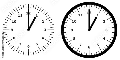 EPS file featuring a comprehensive collection of watch faces, each set to a different hour