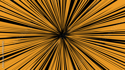 Bild auf Leinwand Abstract burst of dark lines radiating from a central black point