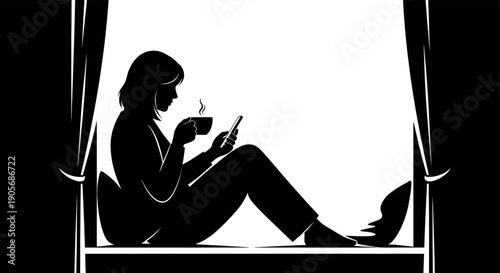 Minimalist icon representing a vector file with subtle design elements