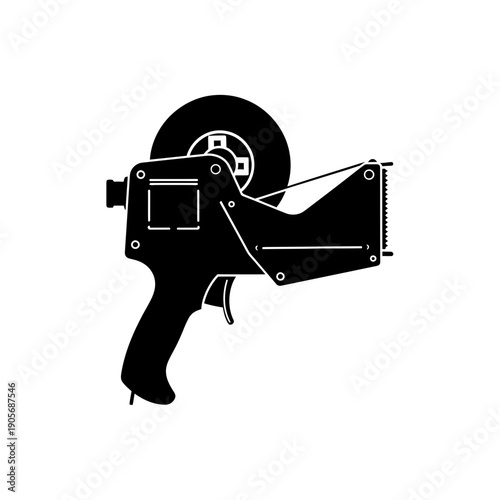 Minimalist Silhouette of a Sun Hat with Veil - Black Vector Shape on White Background for Beekeeper Gear and Protection