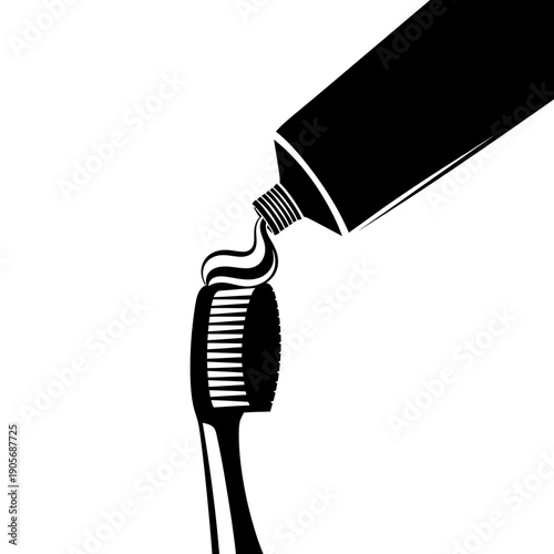 Minimalist Silhouette of a Tire Pressure Gauge - Black Vector Shape on White Background for Car Maintenance and Air Check