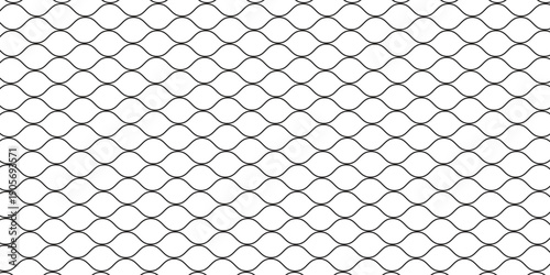 abstract black horizontal wave cross fence line pattern art.
