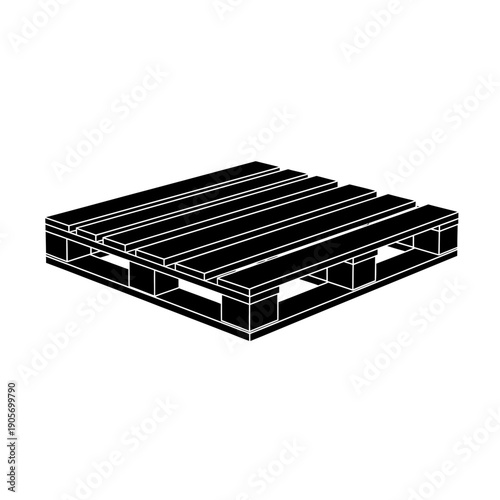 Minimalist Silhouette of a Woman Supervisor with Clipboard - Black Vector Shape on White Background for Warehouse Management