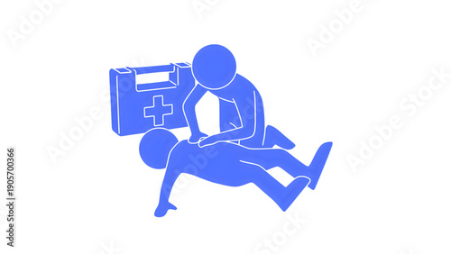 A dynamic illustration of a cameraman capturing footage for media and video production.