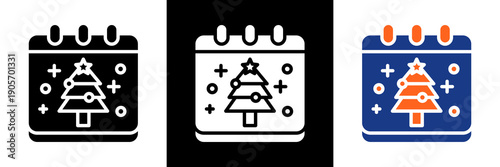Christmas Day Icon Set Glyph Vector Illustration
